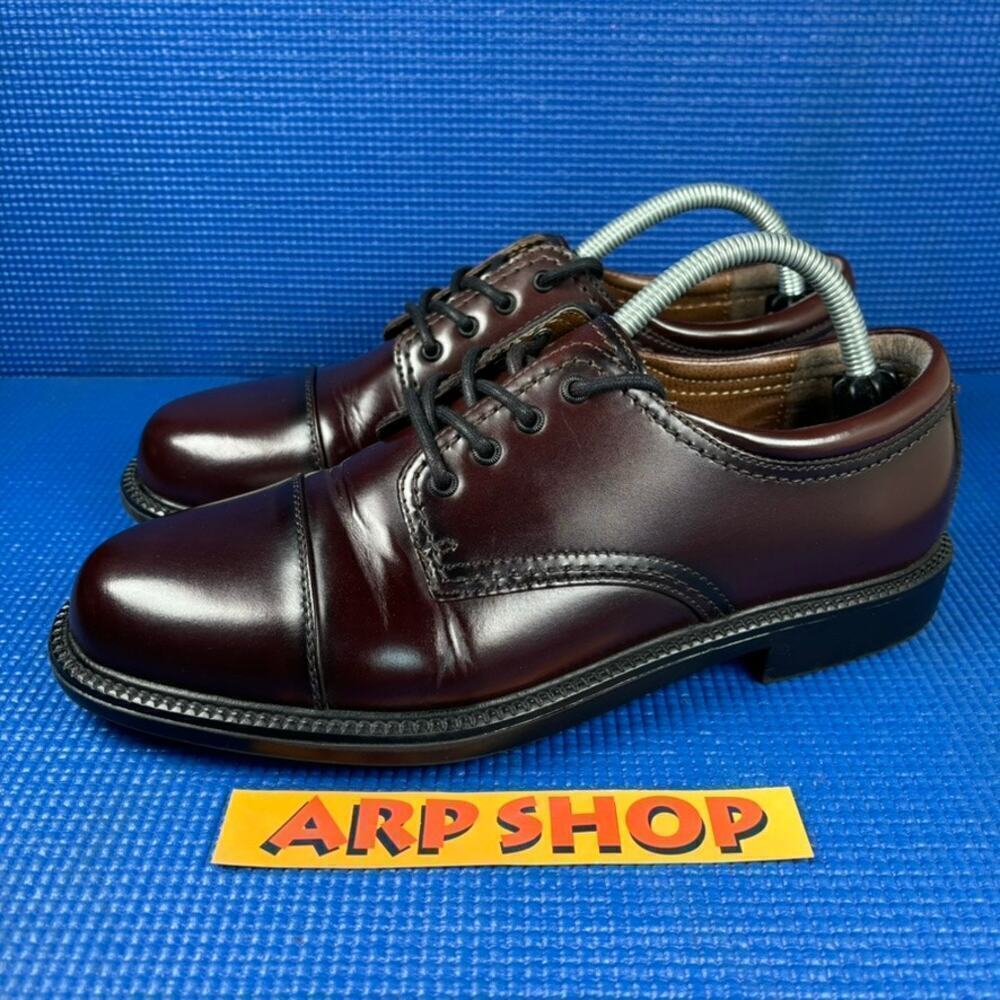 🔴 DOCKERS GORDON CAP TOE OXFORD Men`s Size 9M Burgundy Dress Shoes 90-2219